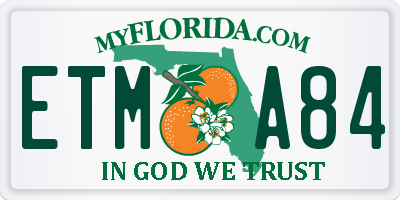 FL license plate ETMA84