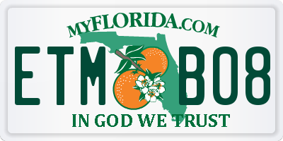 FL license plate ETMB08
