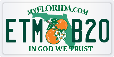 FL license plate ETMB20