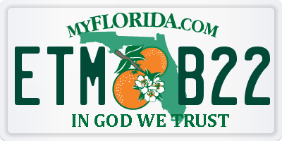 FL license plate ETMB22