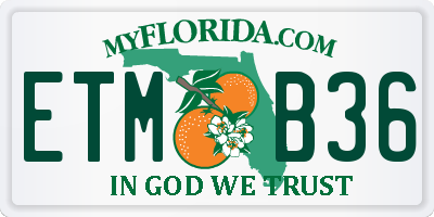 FL license plate ETMB36