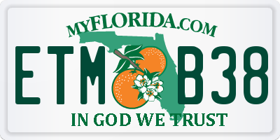 FL license plate ETMB38