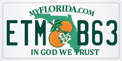 FL license plate ETMB63