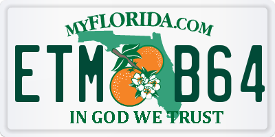FL license plate ETMB64