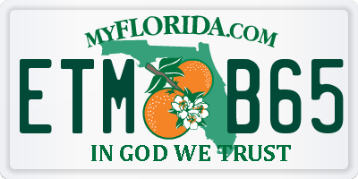 FL license plate ETMB65