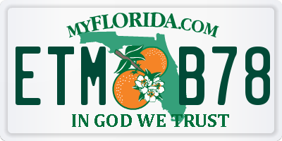 FL license plate ETMB78