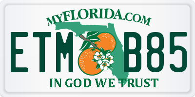 FL license plate ETMB85