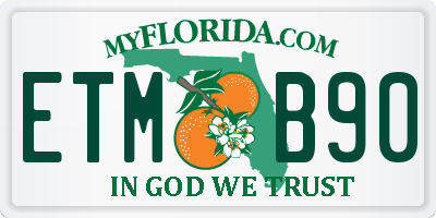 FL license plate ETMB90