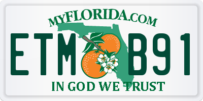 FL license plate ETMB91