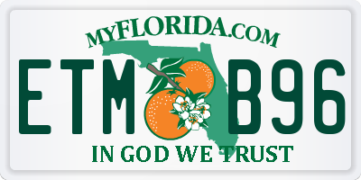 FL license plate ETMB96