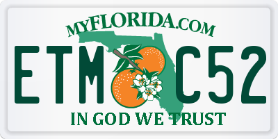 FL license plate ETMC52