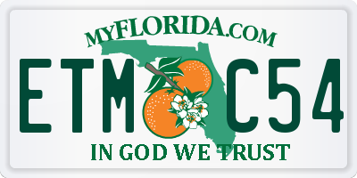 FL license plate ETMC54
