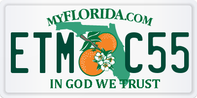 FL license plate ETMC55