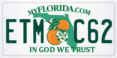 FL license plate ETMC62