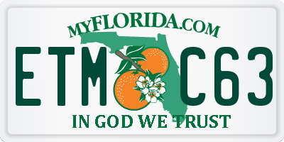 FL license plate ETMC63