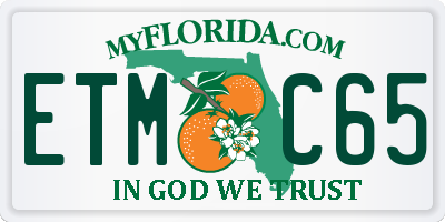 FL license plate ETMC65