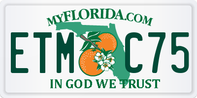 FL license plate ETMC75