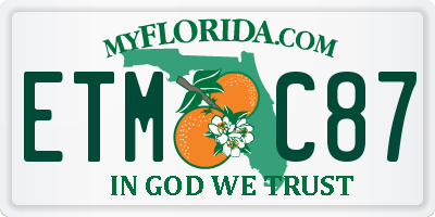 FL license plate ETMC87