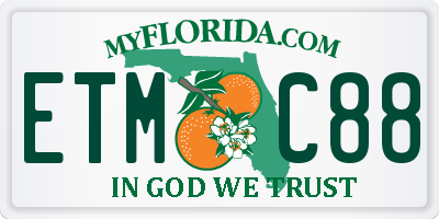 FL license plate ETMC88