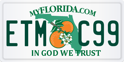 FL license plate ETMC99