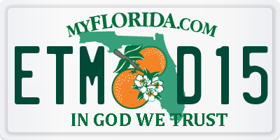 FL license plate ETMD15