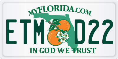 FL license plate ETMD22
