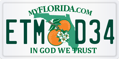 FL license plate ETMD34