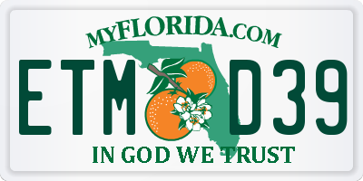 FL license plate ETMD39