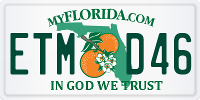 FL license plate ETMD46