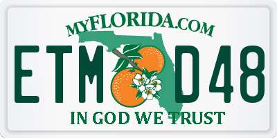 FL license plate ETMD48