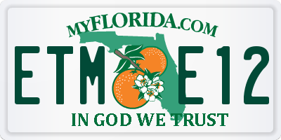 FL license plate ETME12