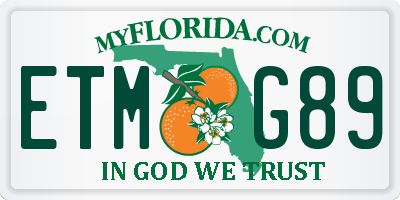 FL license plate ETMG89