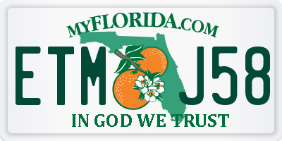 FL license plate ETMJ58