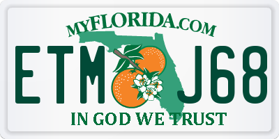 FL license plate ETMJ68