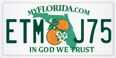 FL license plate ETMJ75