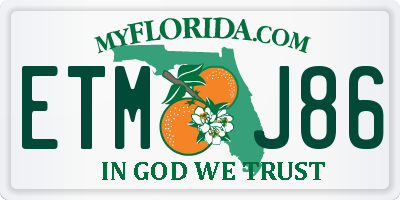 FL license plate ETMJ86