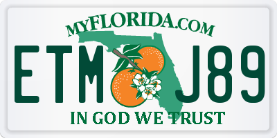 FL license plate ETMJ89