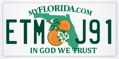 FL license plate ETMJ91