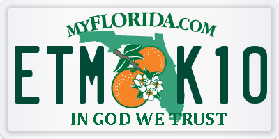 FL license plate ETMK10