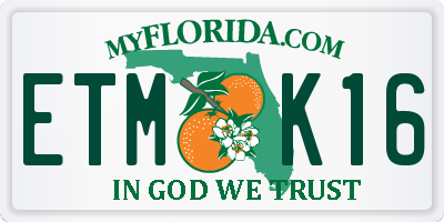 FL license plate ETMK16