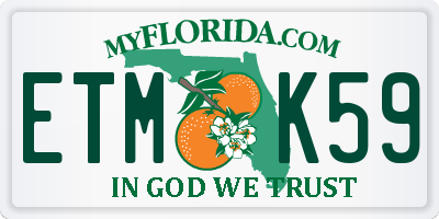 FL license plate ETMK59