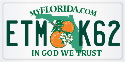 FL license plate ETMK62