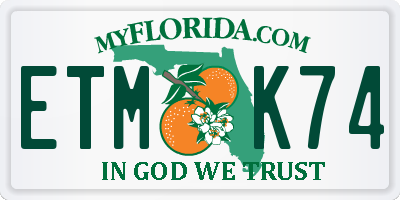 FL license plate ETMK74