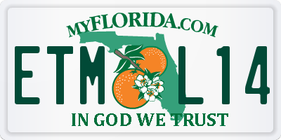 FL license plate ETML14