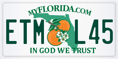 FL license plate ETML45