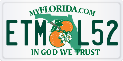 FL license plate ETML52