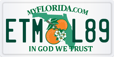 FL license plate ETML89