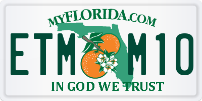 FL license plate ETMM10