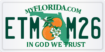 FL license plate ETMM26