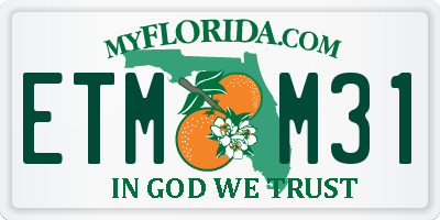 FL license plate ETMM31